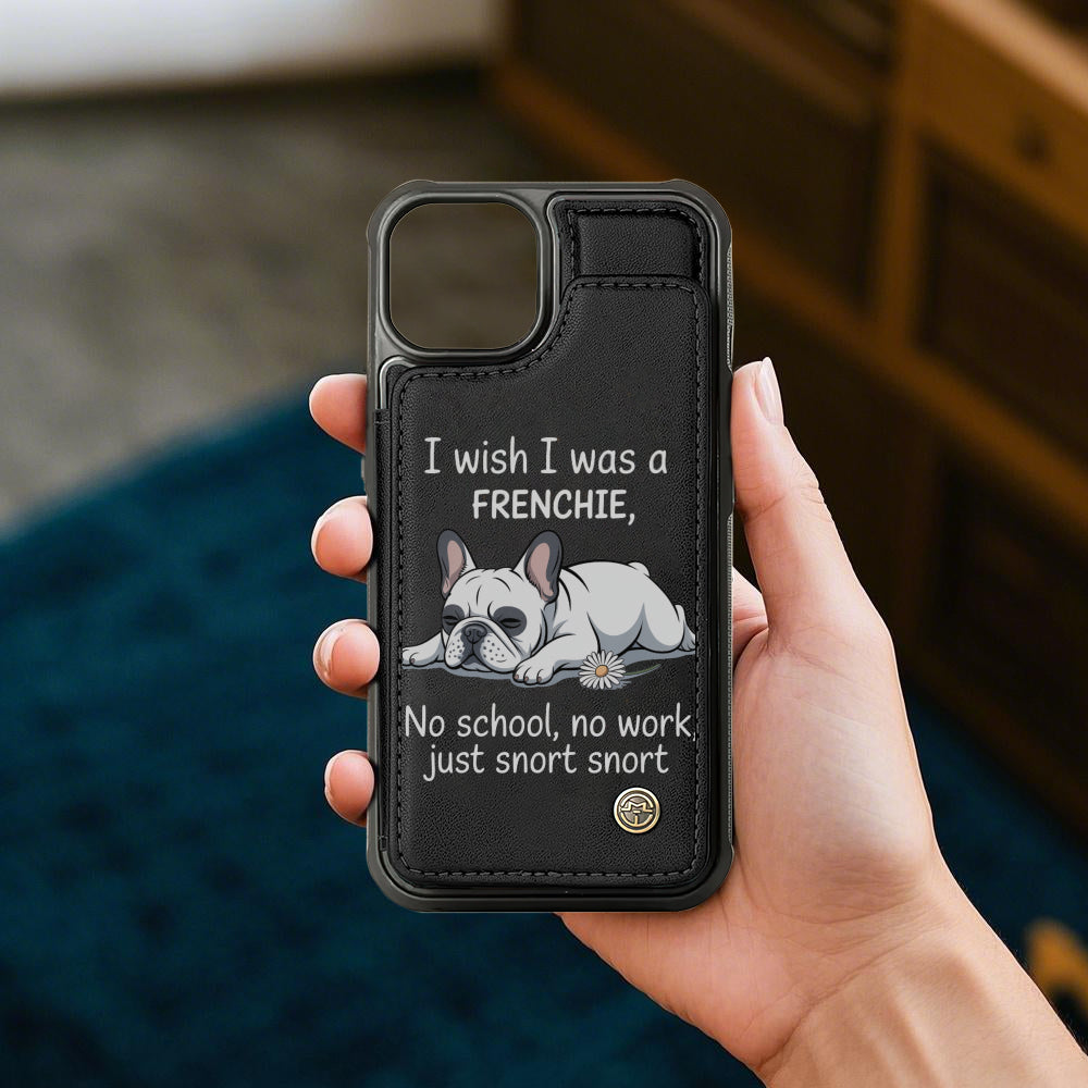 French Bulldog Duke Leather Wallet Case For For Iphone & Samsung Durable Dog Item