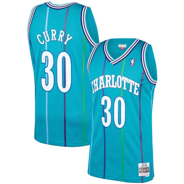 Dell Curry CHA Swingman Jersey - authentic NBA sports workout