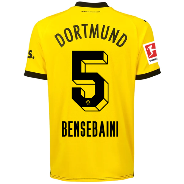 Borussia Dortmund Bensebaini 2023-2024 Bun Home Jersey – Authentic Shirt
