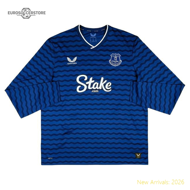 Premium 2025-2026 Everton Home Long Sleeve Shirt (baines 3) - Premium