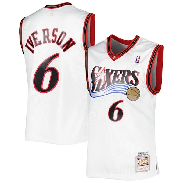 Allen Iverson PHI Swingman Jersey - stylish official - Red workout