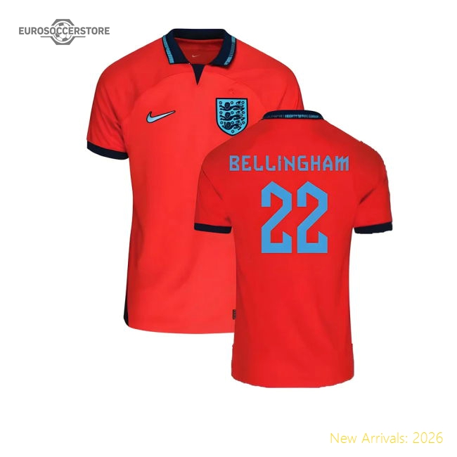 2022-2023 England Away Shirt (Kids) (Bellingham 22)