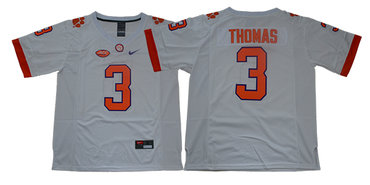 Men's CLE Tigers White 2019 official licensed Xavier Thomas #3 high