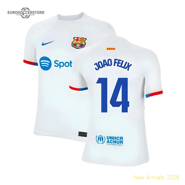 High-Quality 2023-2024 Barcelona Away Shirt (Kids) (Joao Felix 14)