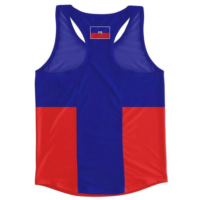 Match-Ready Haiti Flag Running Vest Collector'S-Item Collector'S-Item