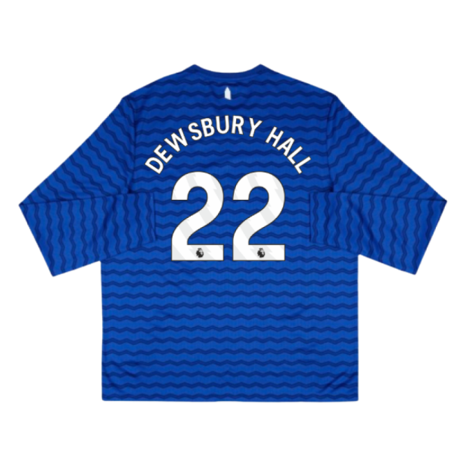 Authentic 2025-2026 Everton Home Long Sleeve Shirt (dewsbury Hall 22