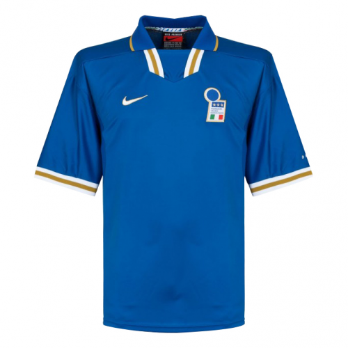 1996 Italy Home Blue Retro Soccer Jerseys Shirt - Official Replica