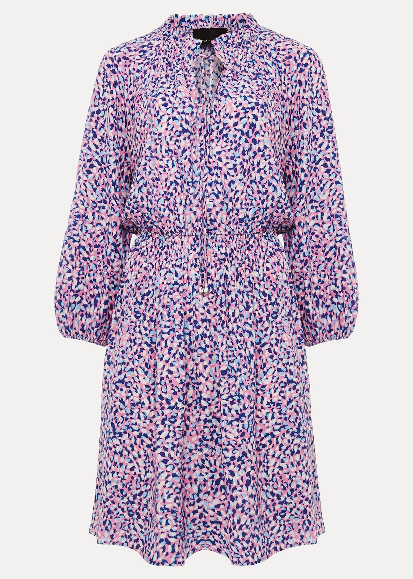 Phillipa Almond Print Short Dress