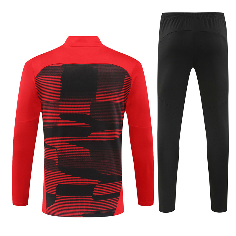Professional Grade AC Milan 2425 Red Half Zipper Tracksuit