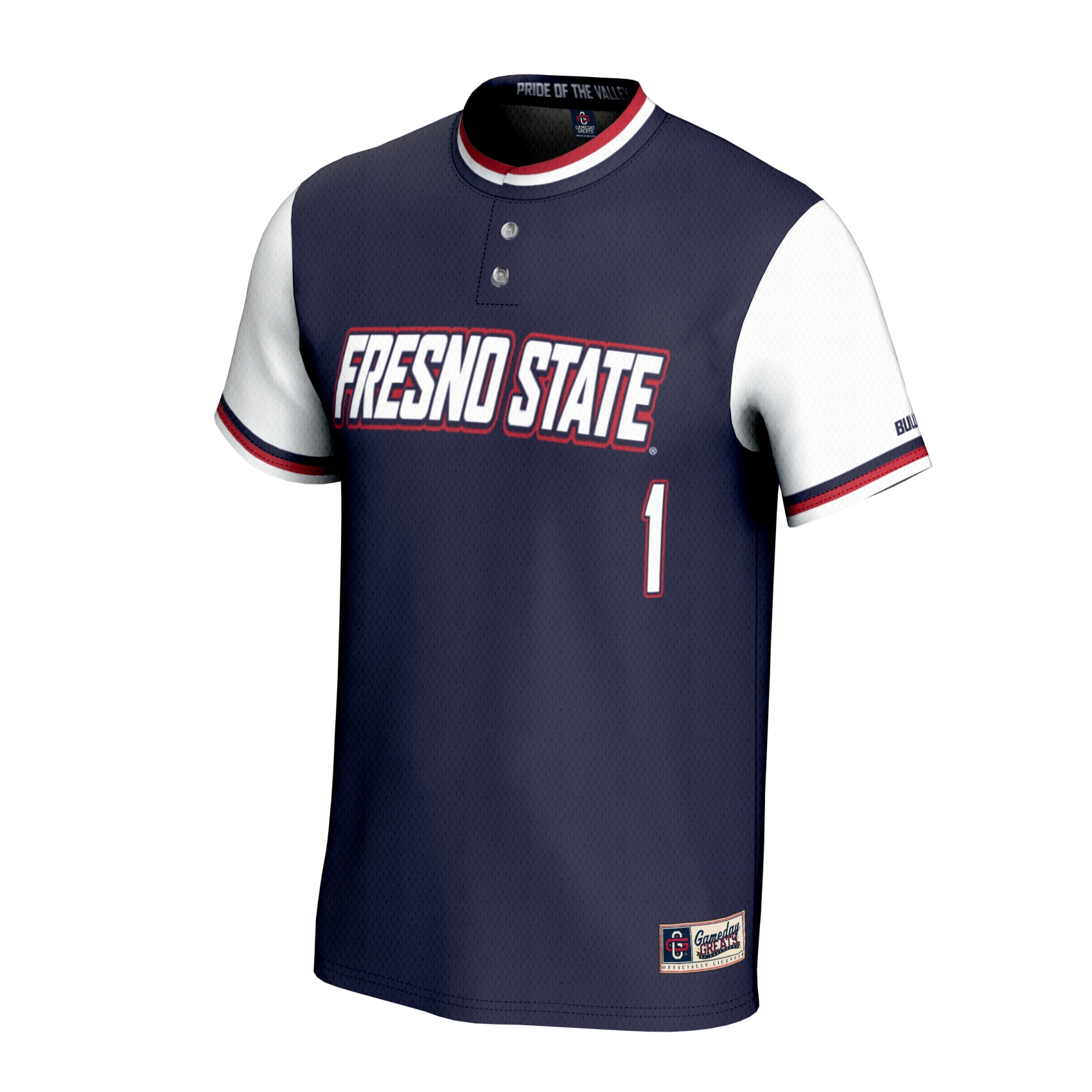 [DDG] Fresno State Bulldogs GameDay Greats Youth Lightweight Softball Fashion Jersey - Navy
