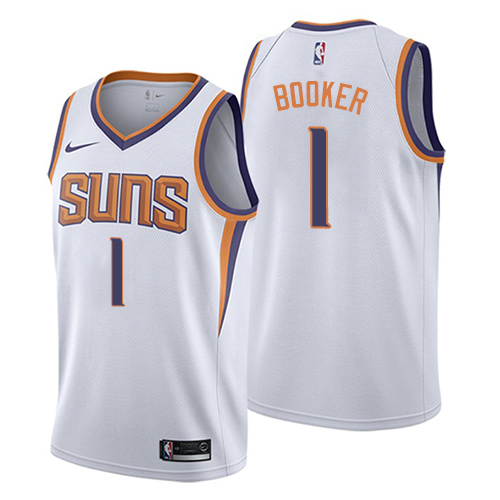 PHX #1 Devin Booker Elite 2024 Icon NBA Jersey - White Swingman