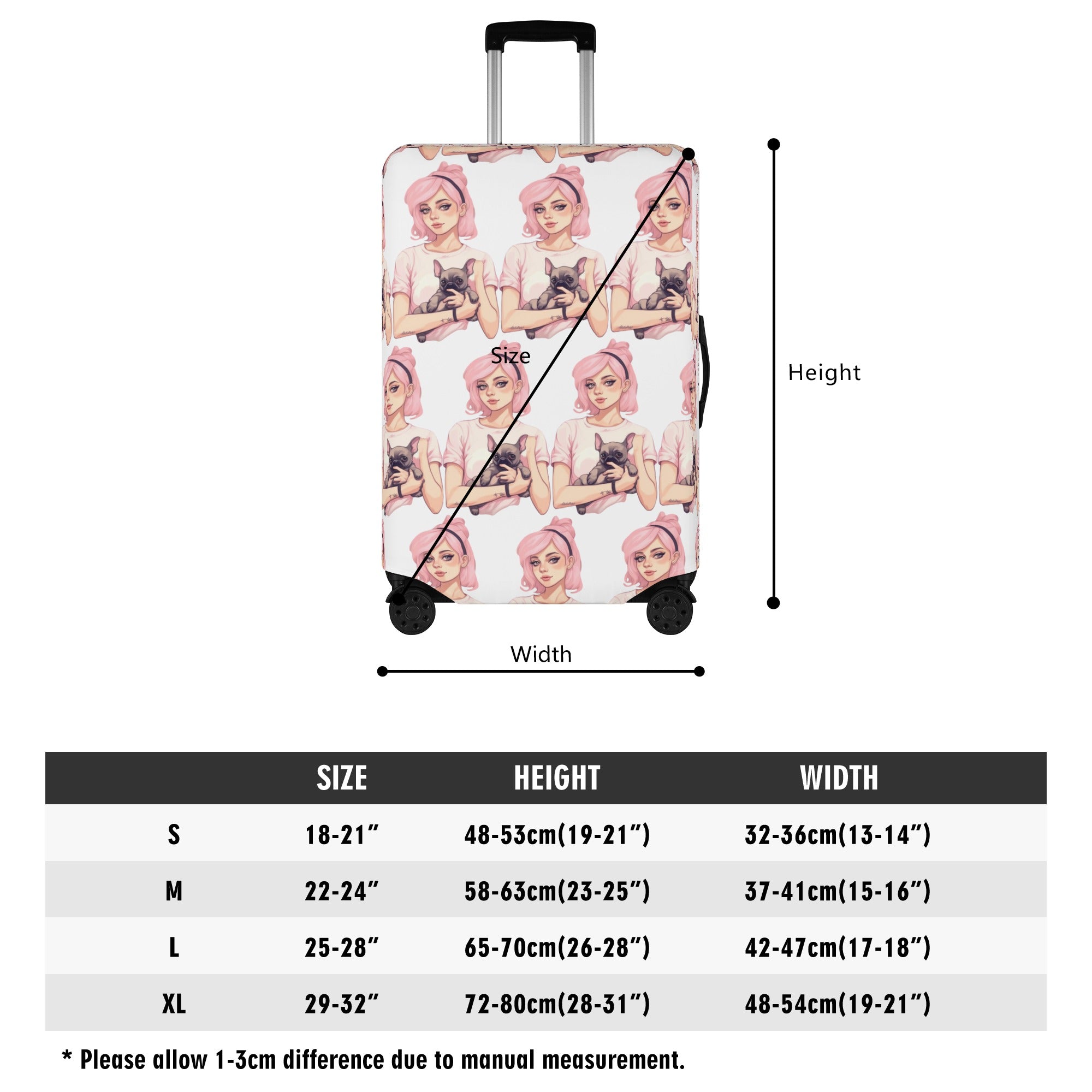 Pet-Lover Stylish Charlie - Luggage Cover for Dog Owners Premium