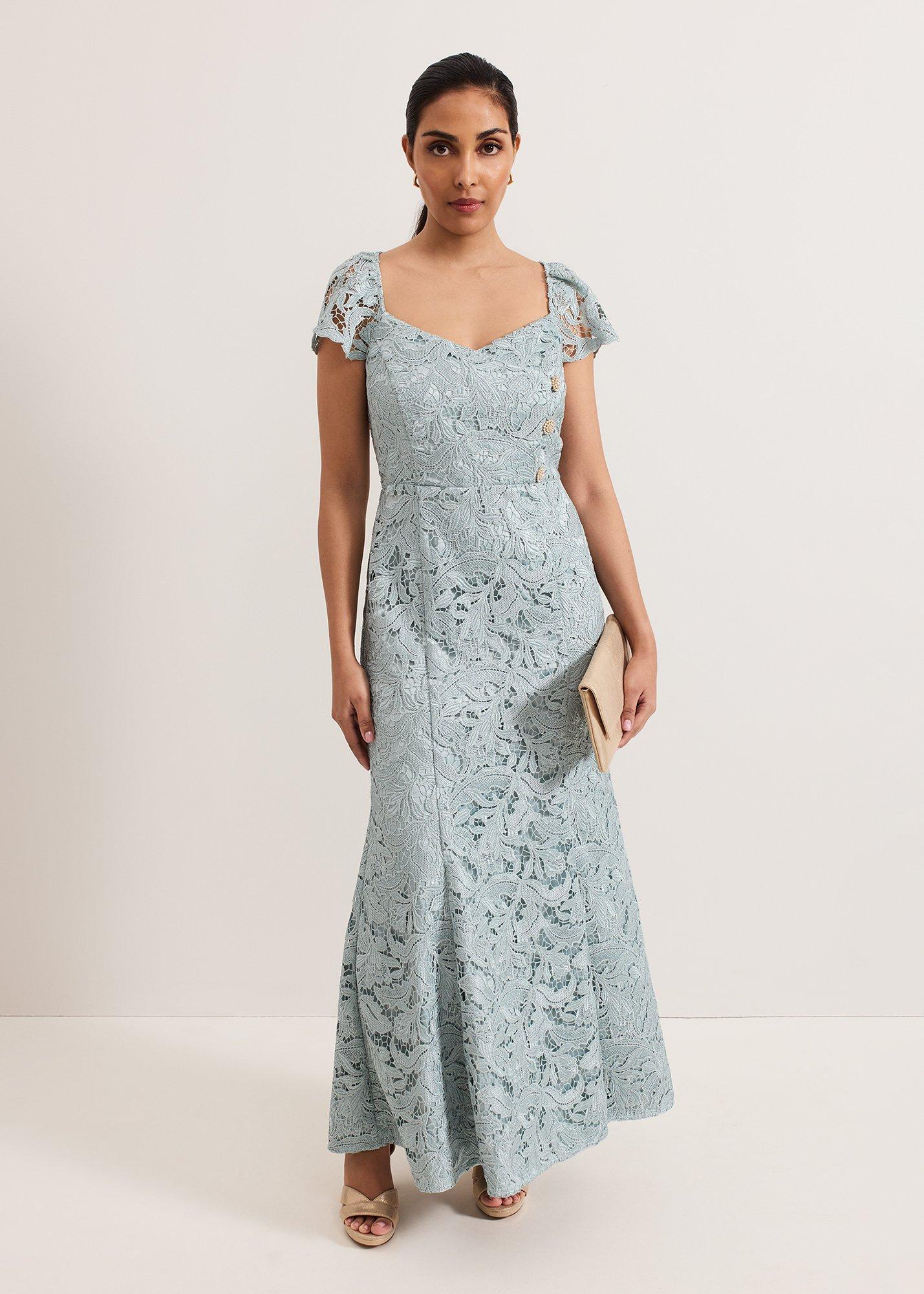 Petite Phia Tux Lace Maxi Dress