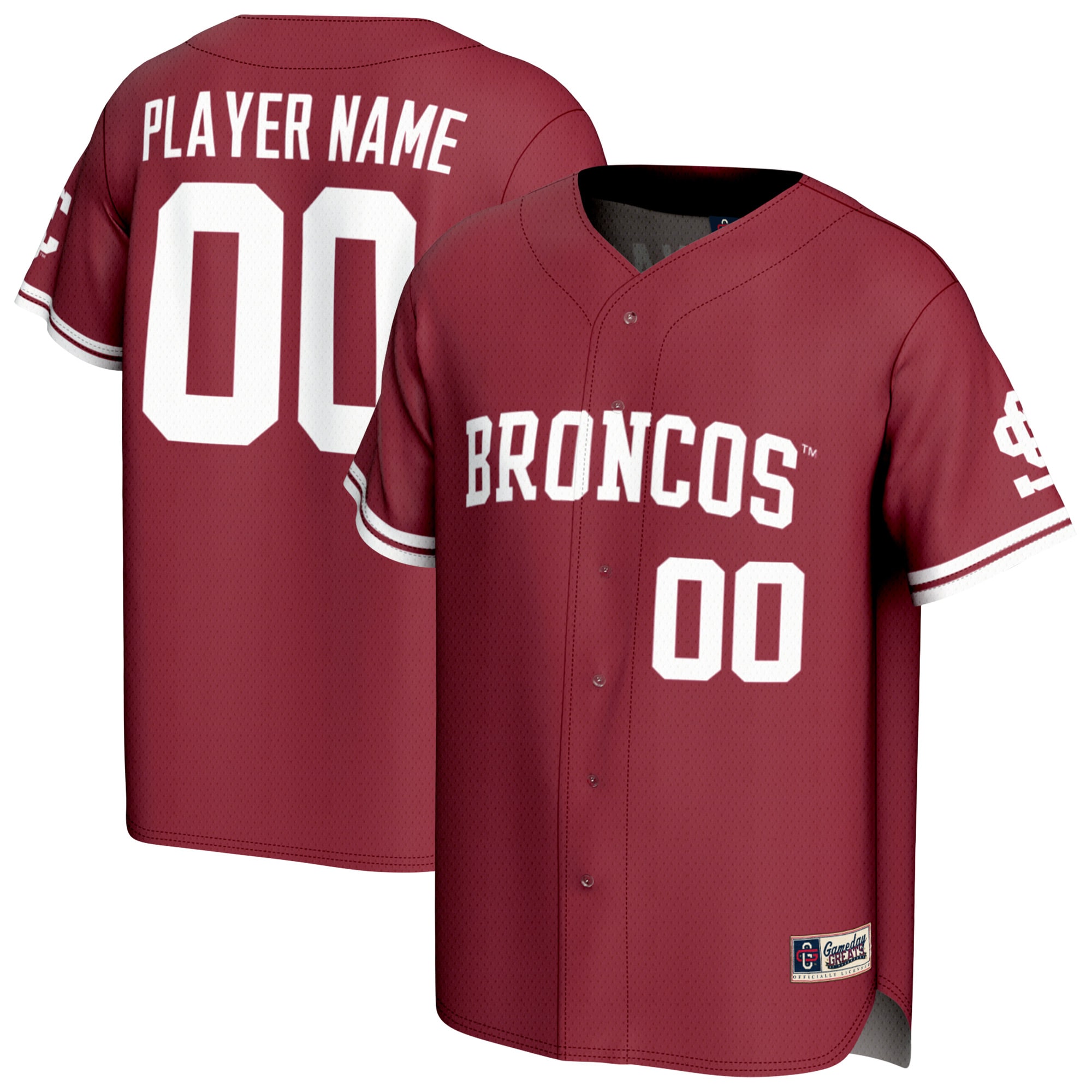 [NJP] Santa Clara Broncos GameDay Greats Youth NIL Pick-A-Player Lightweight Collegiate Softball Fashion Jersey - Maroon