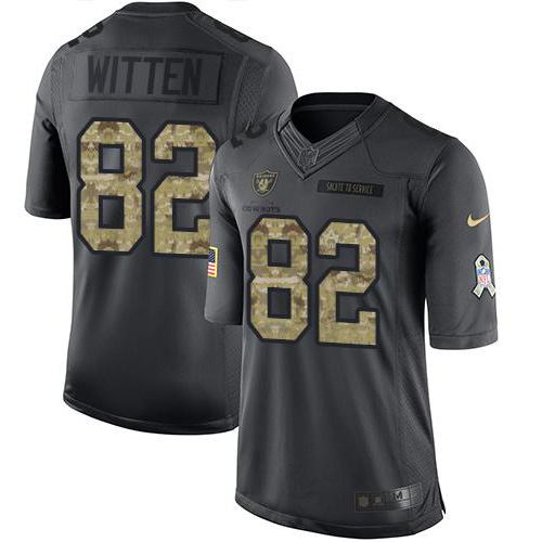 NFL O R Raiders #82 Jason Witten Black Limited Jersey - Authentic Q...