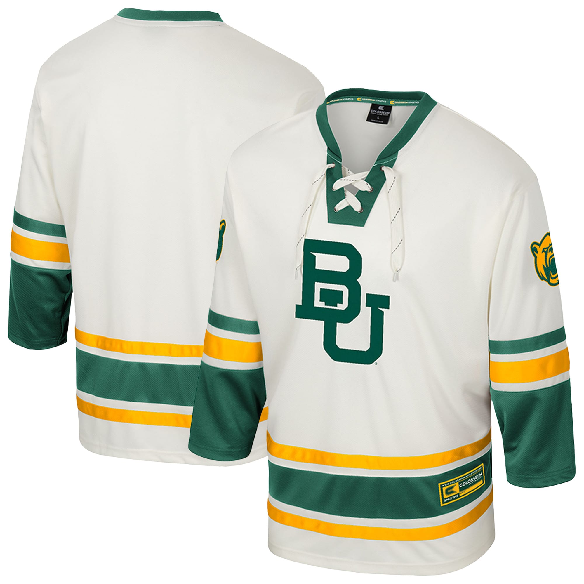 [NJP] Women's Baylor Bears Colosseum Puck Proud Fashion Hockey Jersey - Cream