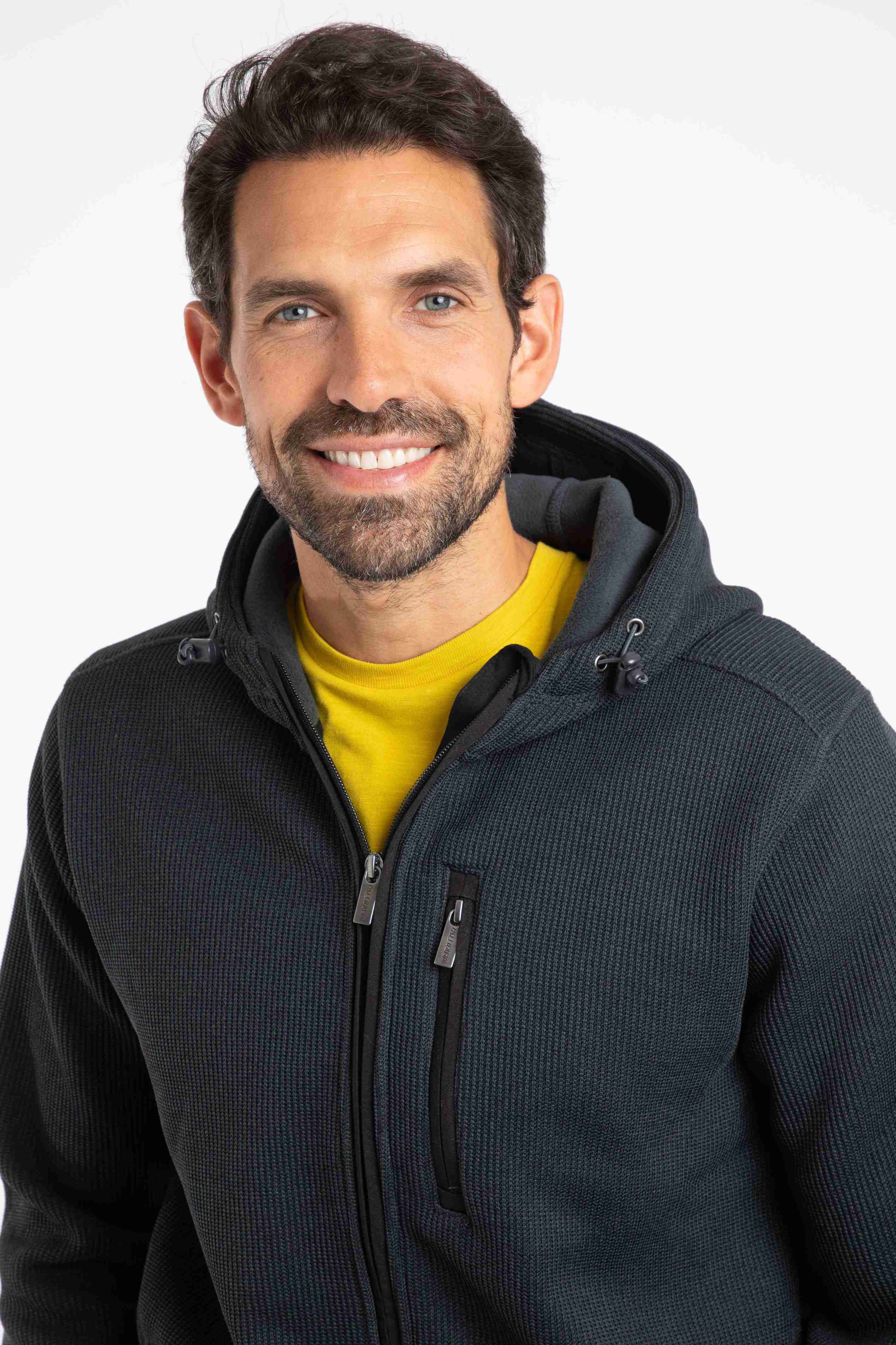 Lockie Full Zip Bonded Fleece Hoodie Washed Black