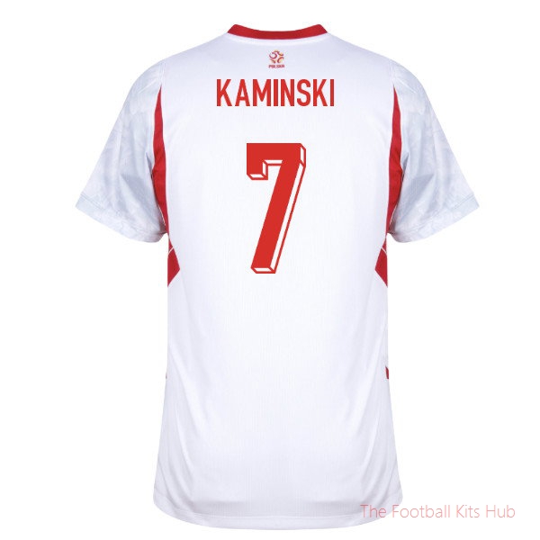 Kaminski #7 Poland Home Shirt 2026-2027 Stadium Edition Kids'
