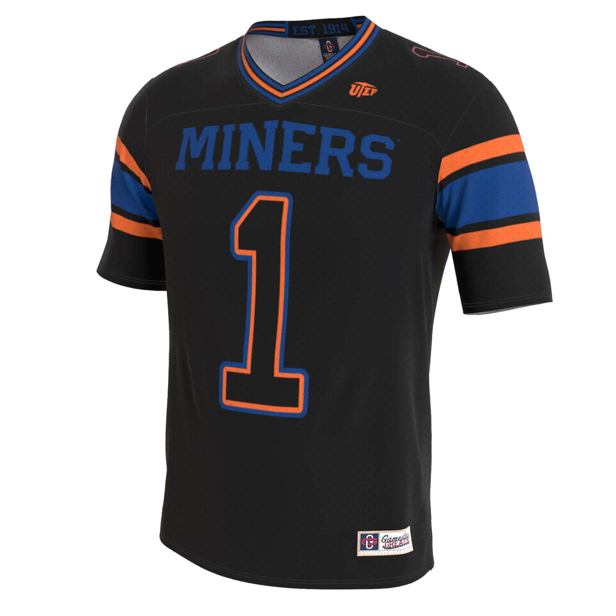 UTEP Miners GameDay Greats Youth Lightweight Collegiate Football Blackout Fashion Jersey