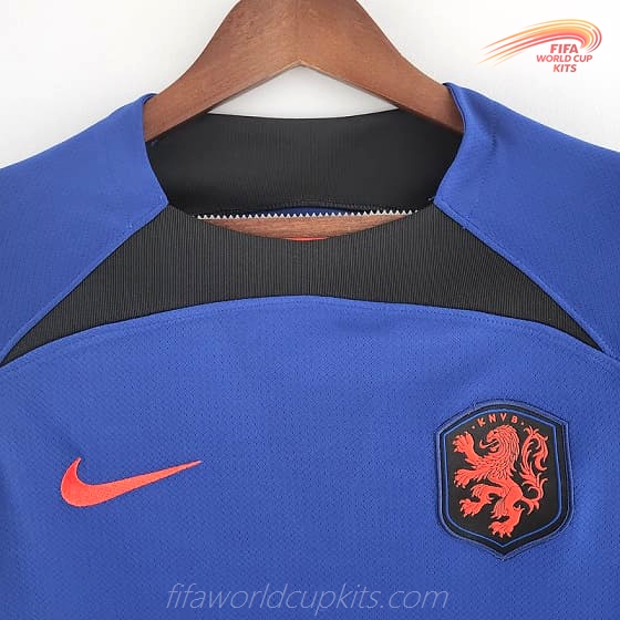Netherlands 2022 World Cup Away Dark Blue Football Kit