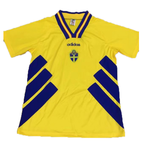 Premium Quality 1994 SWEDEN HOME RETRO FOOTBALL SHIRT JERSEY