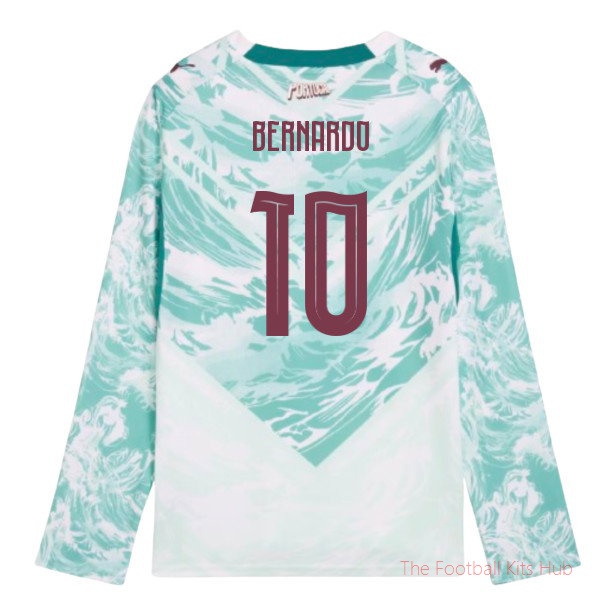 2026-2027 Portugal Long Sleeve Away Shirt (Kids) (Bernardo 10)