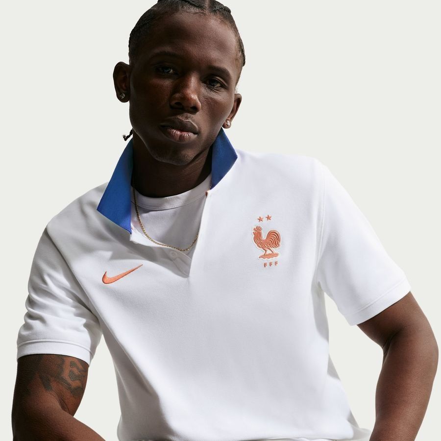 France Polo Dri-FIT 2.0 World Cup 2026 - White/Game Royal/Metallic Copper