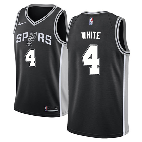 Black Nike Antonio Spurs #4 Clippers Jersey - Mesh Fabric Basketball Jersey
