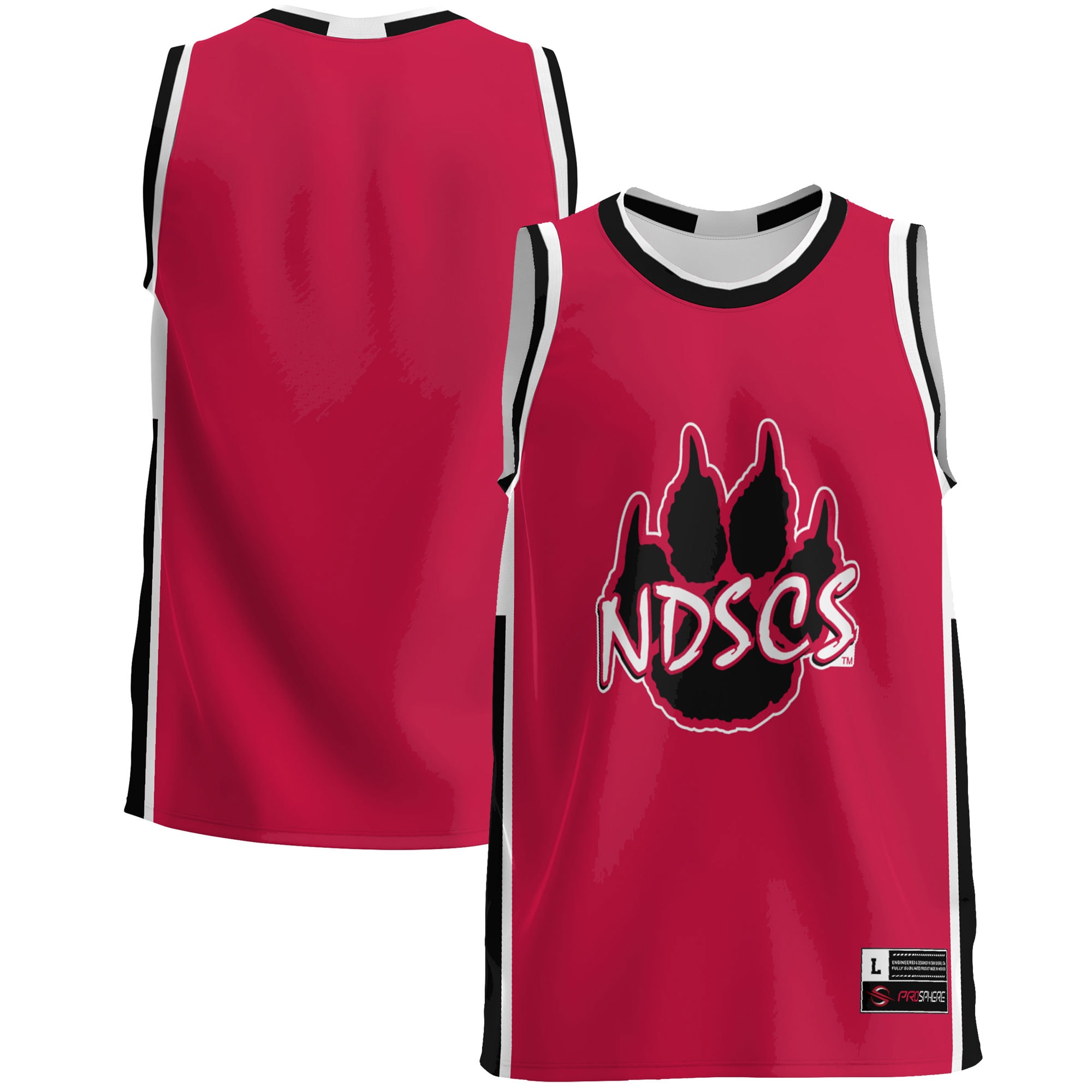 [NJP] North Dakota College Wildcats GameDay Greats Lightweight Basketball Jersey - Red