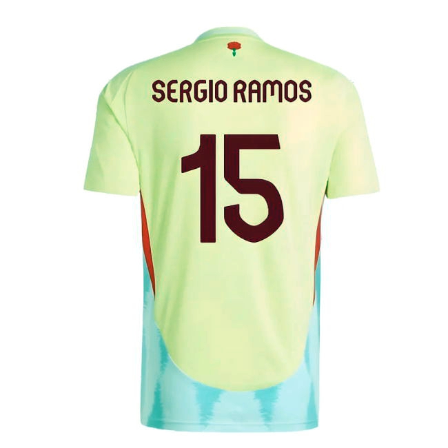 Sergio Ramos 15 Licensed Copy Spain Away Supporter Shirt for Adults