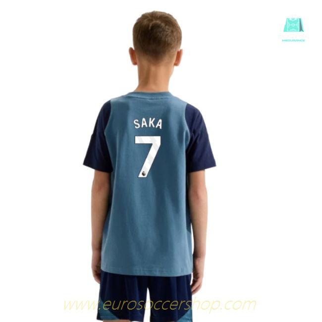 2025-2026 Arsenal Training Tee (Blanch Blue) - Kids (Saka 7)