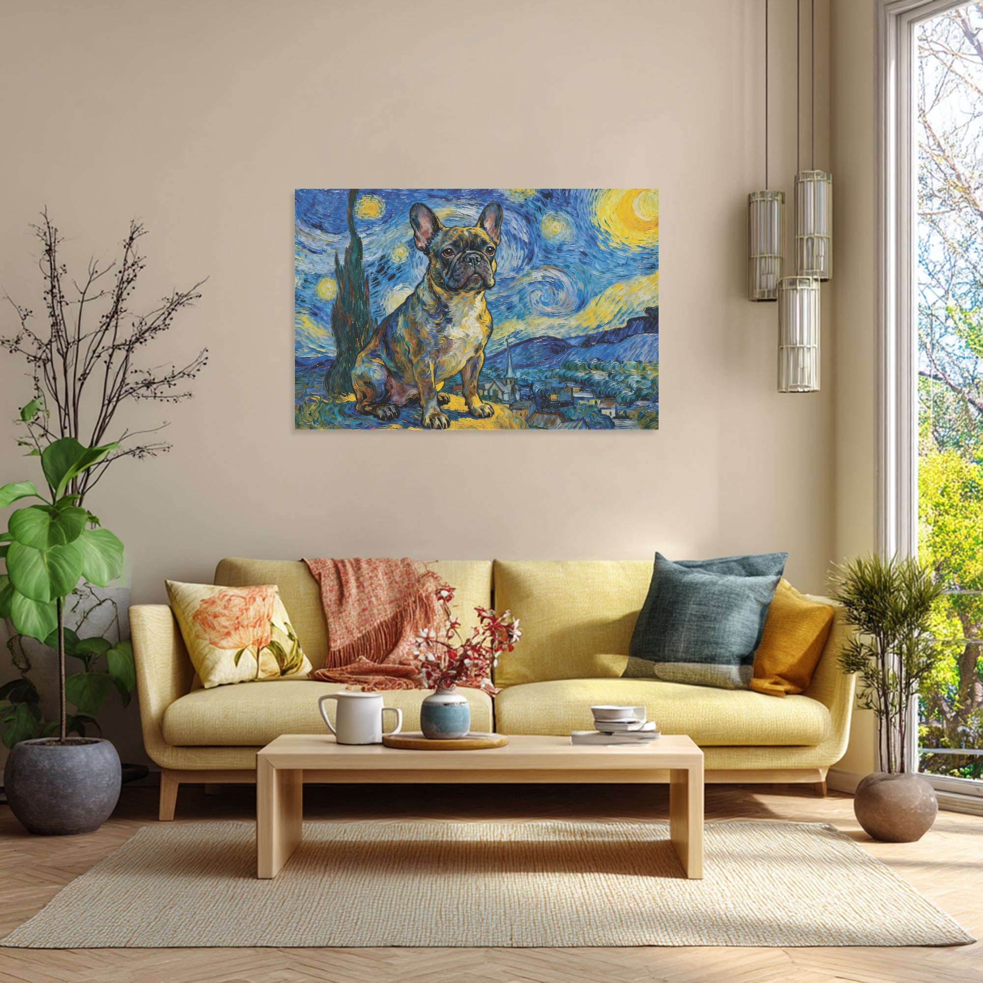 Tulip - Adorable Frenchie canvas Wall Art