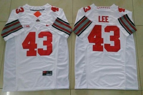 Men's OSU Ohio White 2024 college football Darrin Lee #43 moisture