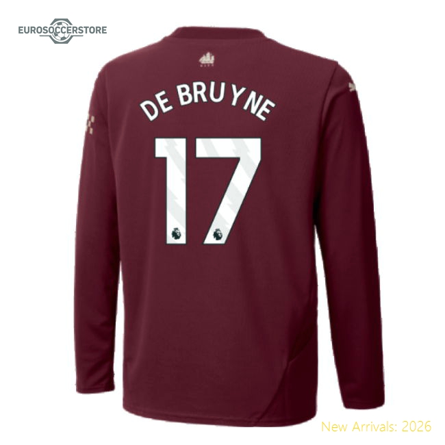 Man City Kids De Bruyne Premium Jersey Climacool Stretchy
