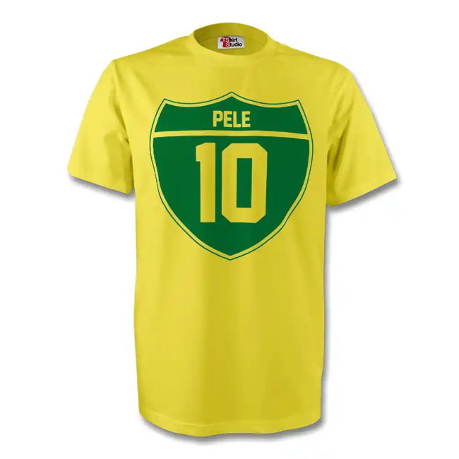 Kit Pele Brazil Crest Tee (Yellow) - Kids Cup Player Official