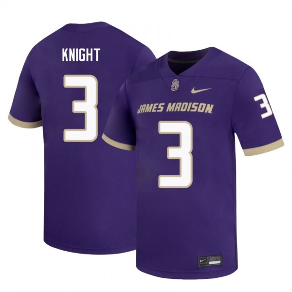Men Elite Program #3 Wayne Knight Purple White Top-quality Jersey