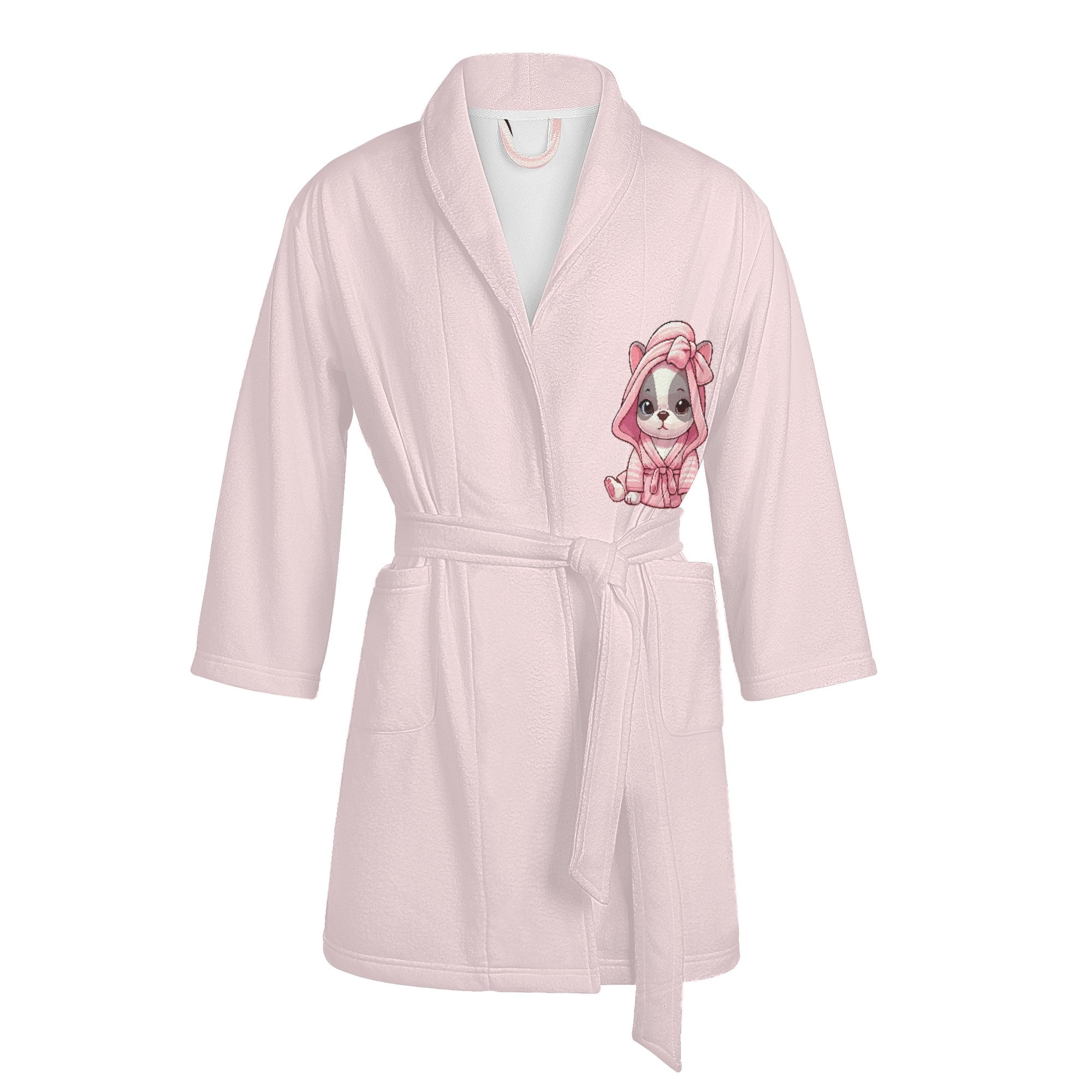 Cozy Culture-Inspired Hazel - Women Bathrobe for Pet Enthusiasts Durable