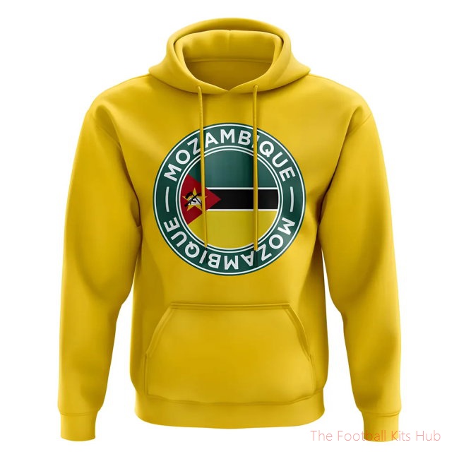 Men Mozambique Football Badge Hoodie (Yellow)
