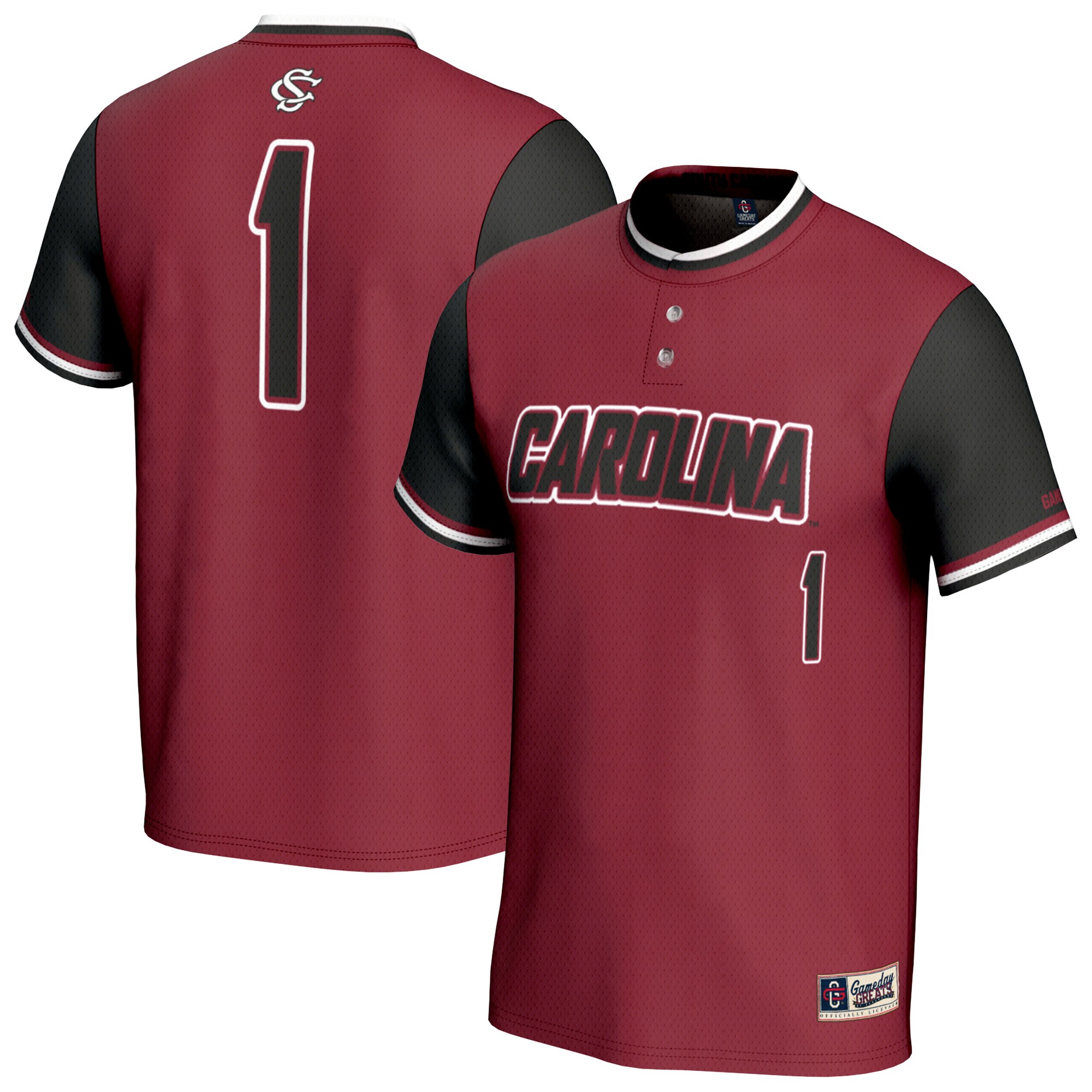 [DDG] South Carolina Gamecocks GameDay Greats Youth Lightweight Collegiate Softball Fashion Jersey - Garnet