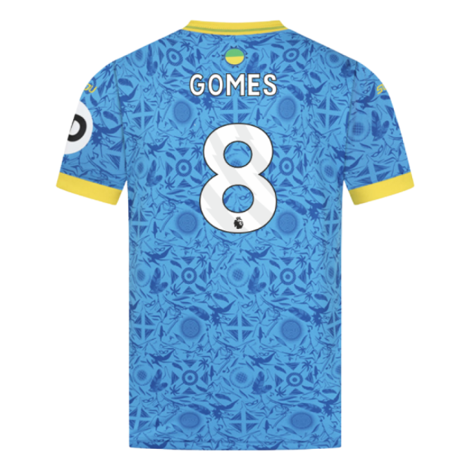 Match Quality Wolves Wolves Third Shirt Gomes #8 Updated Design Fe...