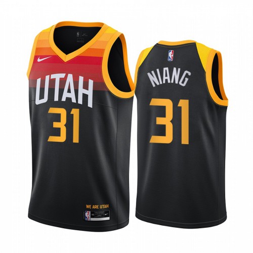 Black Nike Utah Jazz #31 Jazz Jersey - Fabric NBA Fan Apparel