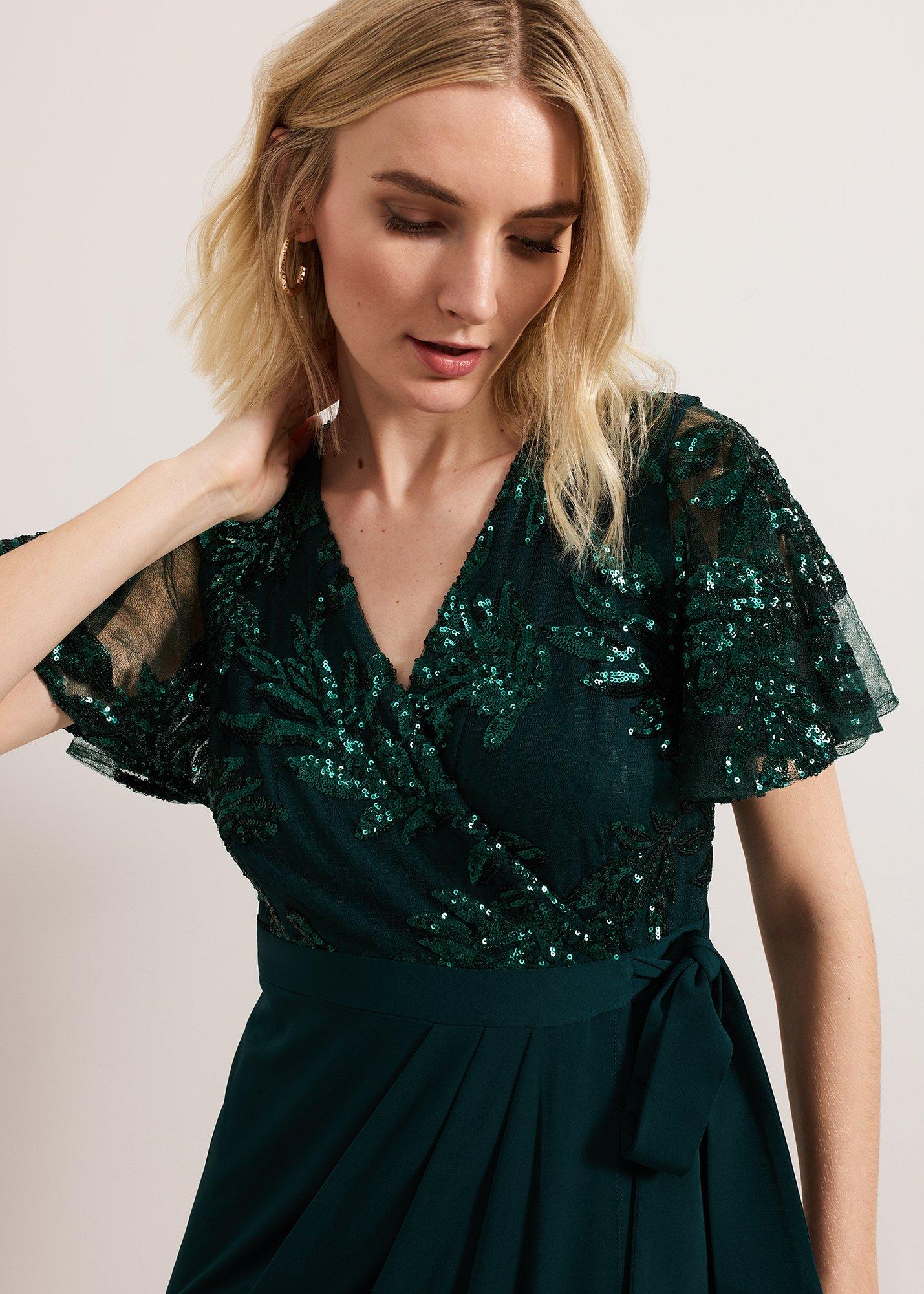 Minty Wrap Maxi Dress