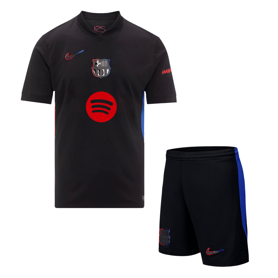 Barcelona Away Soccer Jersey Kit(Jersey+Shorts) 2024/25 - Spotify Logo