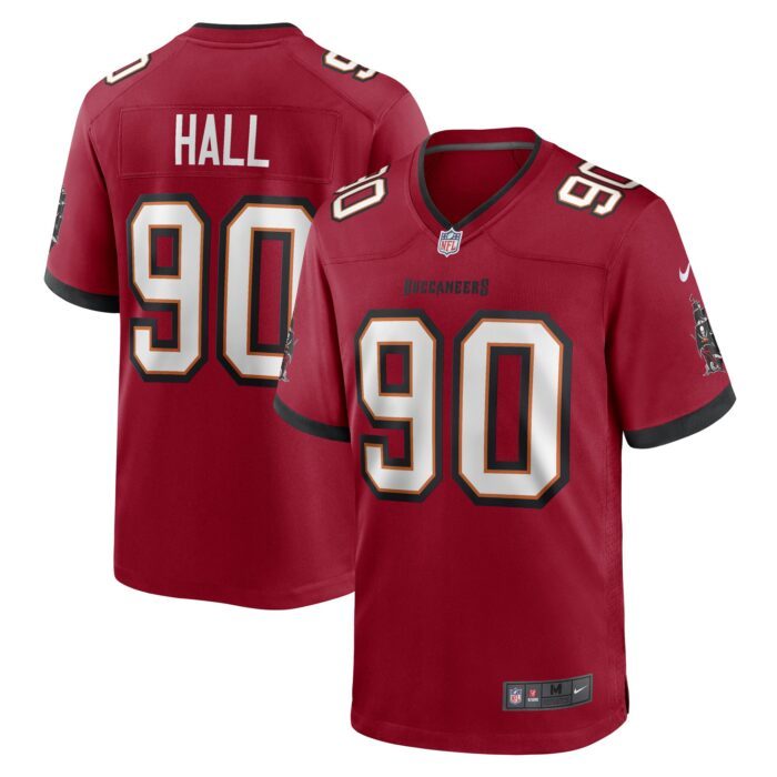 Men's Tampa Bay Buccaneers Logan Hall Nike Red Game Player...