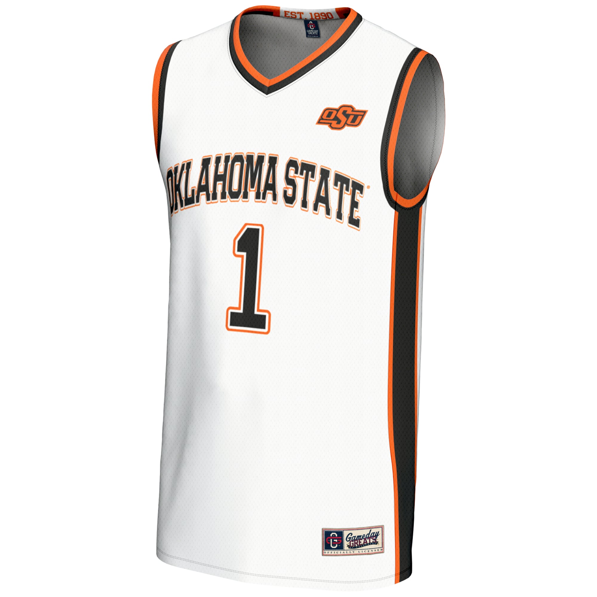 [DDG] Oklahoma State Cowboys GameDay Greats Youth Lightweight Basketball Jersey - White
