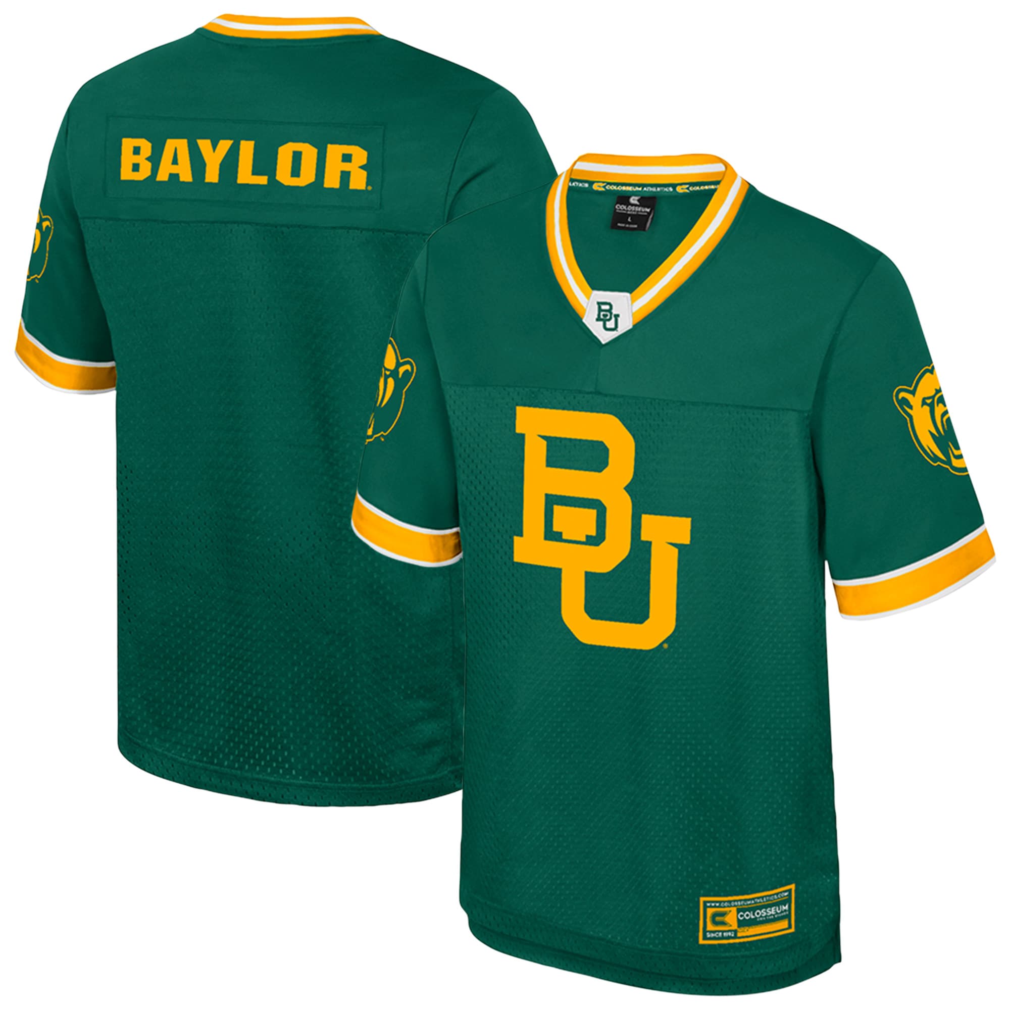 Baylor Bears Colosseum Nothing But The Hits Football Jersey - Green | Stadium Series 26/27 Season
