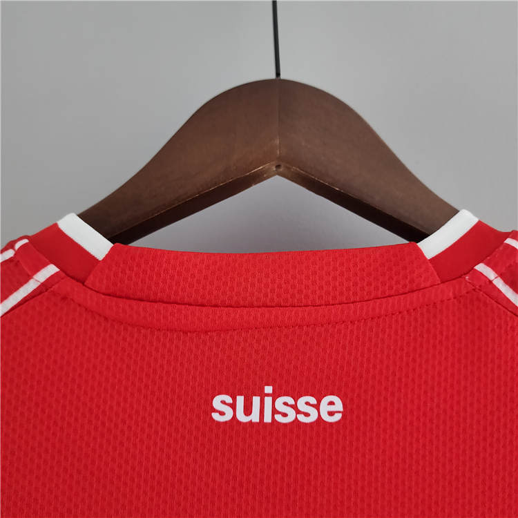 Breathable SwitzerlandSuisse World Cup 2022 Home Red Soccer Jersey
