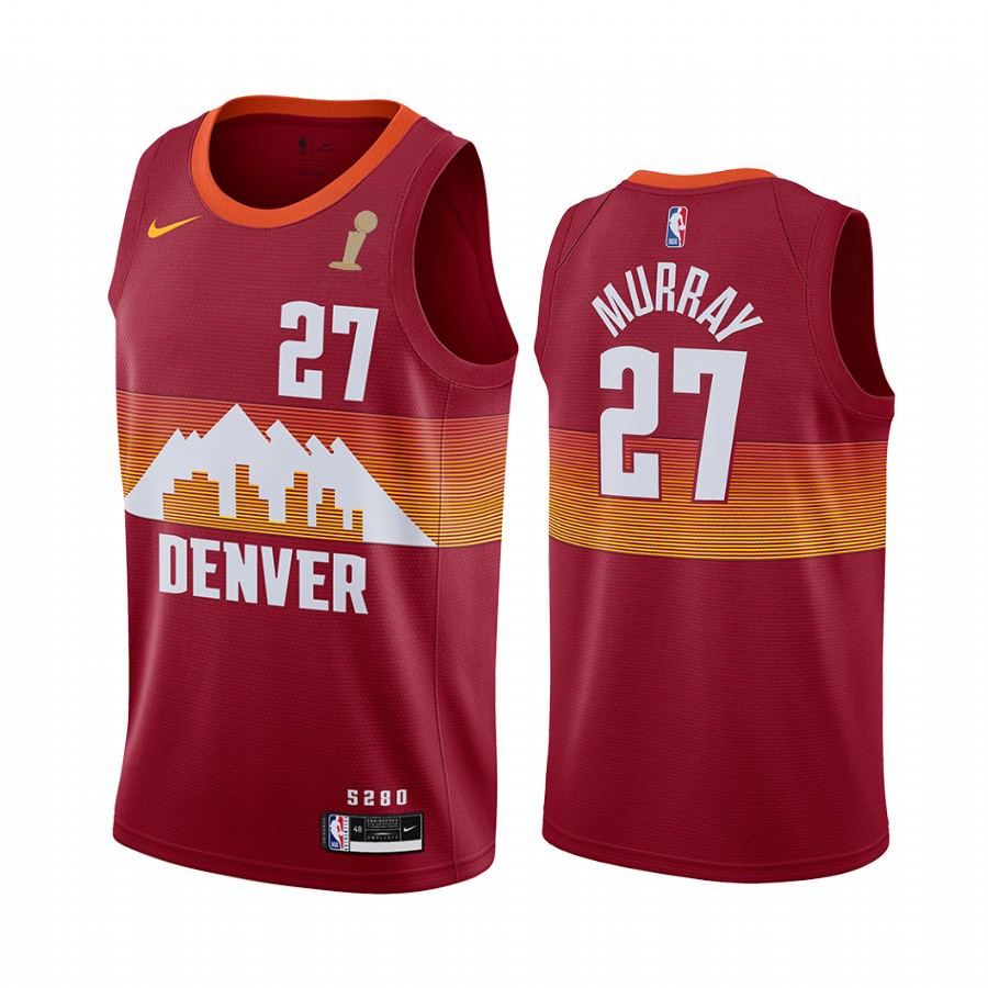Nike Nuggets Red Nike Nuggets #27 Jersey - Discounted Premium Quality