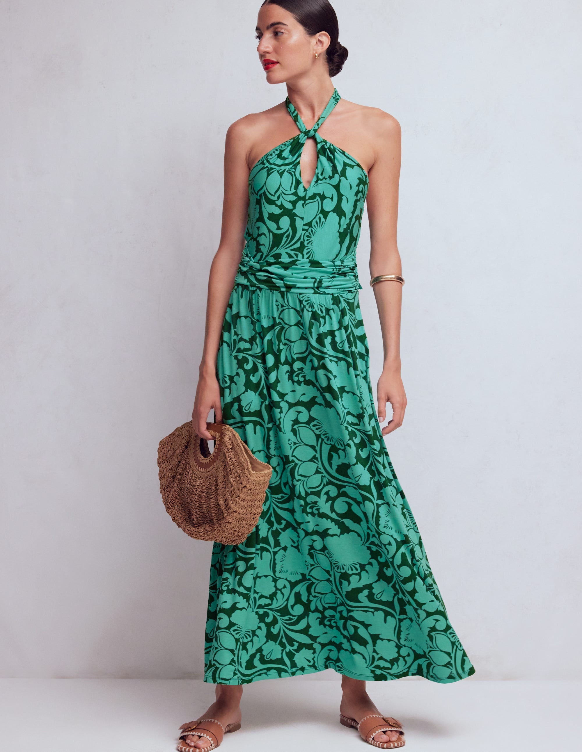 Sydney Twist Neck Jersey Dress