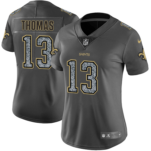 Authentic NFL O S Saints #13 Michael Thomas Gray Static Jersey